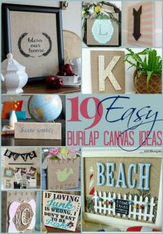 19 Inspirational Burlap Canvas Ideas