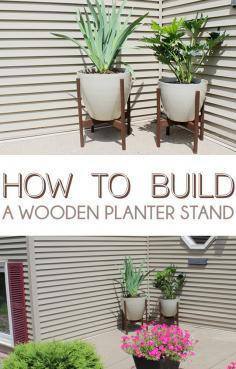 DIY Wooden Planter Stand Guest Post