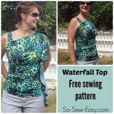Tutorial - How to Make a Waterfall Top - crafts for girls, Handmade Art, Top, Waterfall. Click on the image for the tutorial.