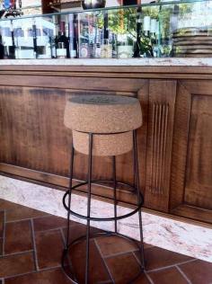 Cork Stool - perfect for around the Tasting table.  And it actually looks really comfy!