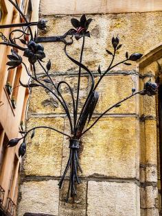 Pretty metal flower sculpture in Lyon, France | photo by R. Morgan      ᘡղbᘠ