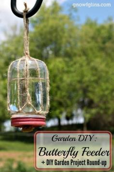 Garden DIY Butterfly Feeder | This simple DIY butterfly feeder makes a wonderful addition to any garden or flower bed. Records show that the...