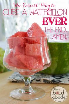 The Super Simple Way to Cube a Watermelon - The Bold Abode