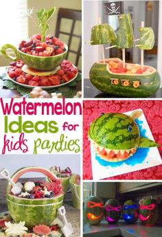 Creative ideas to serve watermelon at  kids parties - Design Dazzle