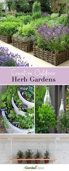 Creative Outdoor Herb Gardens • Ideas and Tutorials!
