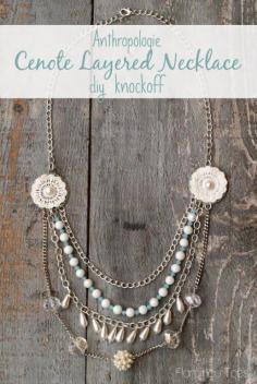 Anthropologie Cenote Layered Necklace DIY Knockoff