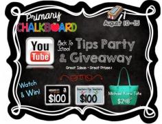Back To School YouTube Par-tay   AND a Huge Giveaway (Amazon, TpT, and  Michael Kors purse)