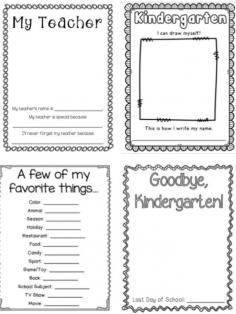 My Kindergarten Memory Book: 32 pages (blackline) to create a special treasure for students and their parents! $