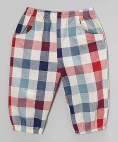 Look at this #zulilyfind! Patriotic Plaid Harem Pants - Infant, Toddler & Kids by Leighton Alexander #zulilyfinds