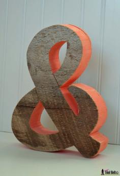 Chunky rustic ampersand 'and' symbol pattern on hertoolbelt.com - add any pop of color