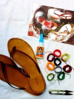 DIYcolorful sandals