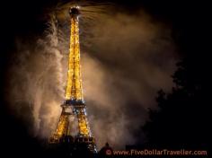 The smoke clears after an amazing Bastille day fireworks display. Discovered by 5 Dollar traveller at Eiffel Tower, #Paris, #France