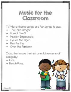 Transitions at School, Music for the Classroom #FREEBIE #Teach123