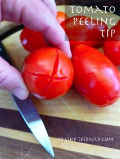 Your quick tip for your next tomato-peeling project