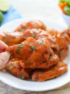 Sriracha Buffalo Wings | Kirbie's Cravings | A San Diego food blog