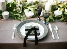 Classic black & white wedding inspiration: www.stylemepretty... | Photography: loveisabird.com/