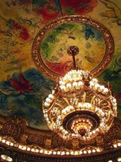 Captivating Marc Chagall mural on the ceiling of Opera Garnier, Paris     ᘡղbᘠ