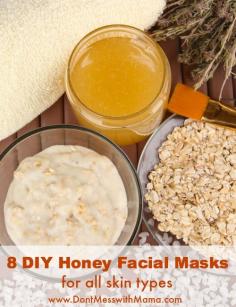 8 DIY Honey Facial Mask Recipes for All Skin Types - #DIY #Beauty #essentialoils - DontMesswithMama.com