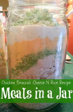 Meals in a Jar - Chicken Broccoli Cheese N Rice Recipe | PreparednessMama  #foodstorage #prepare4life