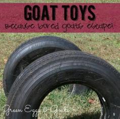 Goat Toys | No more bored goats. #pioneersettler