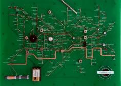 A real life, working radio circuit board that's also a tube map... Incredible