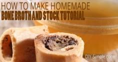 Learn just how easy it is to make your own homemade bone broth and stock. This tutorial is great.