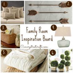 Inspiration for a gorgeous and cozy, neutral palette family room!  canarystreetcraft...