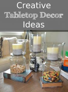 Creative Tabletop Decor Ideas. Nice idea. Try it :)