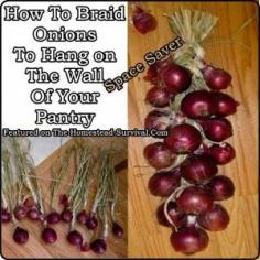 The Homestead Survival | How To Braid Onions To Hang on The Wall Of Your Pantry | Homesteading