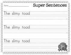 Super Sentence FREEBIE - a new way to sell writing to your babes.