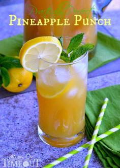 Practically Perfect Pineapple Punch | MomOnTimeout.com Punch or cocktail - it's your choice!
