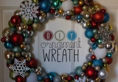 How to Make a Christmas Wreath out of Ornaments