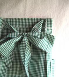 Green and White Vintage Apron