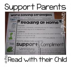 Parent Support for At Home Reading - Parent Letter Freebie