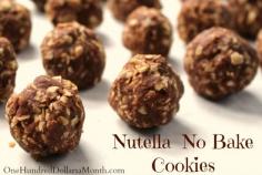 Nutella No Bake Cookies  #foodstorage