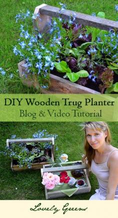 Tutorials on how to make and convert wooden trugs into planters - creates a rustic and stunning display!  #gardening #containergardening #crafts #rustic #diy