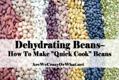 Step by step directions for dehydrating beans or making quick cook beans. I go over the why you'd want to do this and what could go wrong.