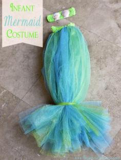 Infant Mermaid Halloween Costume. Such a cute baby Halloween costume! - Click for easy tutorial