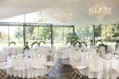 Elegant white wedding tables: www.stylemepretty... | Photography: Blumenthal Photography - blumenthalphotogr...