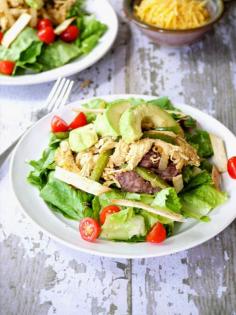 rotisserie chicken fajita salad