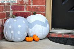 How to Paint Patterned Pumpkins.