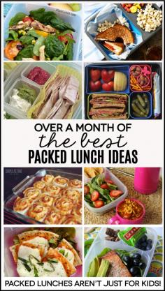 Over a month's worth of packed lunch ideas - perfect for work! Because lunches aren't just for kids.  | Thirty Handmade Days