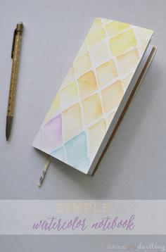 Simple Watercolor Notebook, Delineate Your Dwelling #paper #handmade