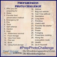 Join in the Preparedness Photo Challenge! Bust out your camera and get sharing!  Food Storage and Survival