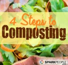 This is an AWESOME and easy-to-understand intro to composting for beginners. Read this and you will know exactly how to get started with a compost bin/pile this spring or summer! | via @SparkPeople #food #garden #green #eco #kitchen