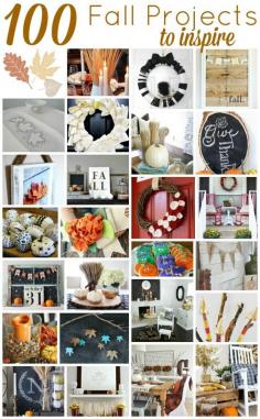 100 Inspirational Fall Projects | TheTurquoiseHome.com