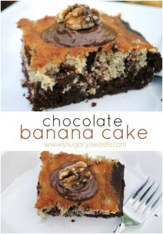 Chocolate banana snack cake recipe