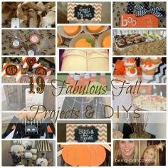 19 Fabulous Fall Projects and DIYs - cute ideas for Fall, Halloween and Thanksgiving!  #fall #tutorial #diy #easy #fun #craft #halloween #orange #pumpkin #thanksgiving