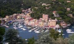 Portofino Italy as seen  from Castello Brown