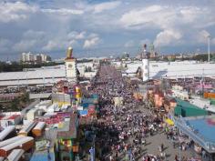 #Oktoberfest, Munich, Germany - View over the octoberfest on opening day - thousands of people running around, drinking, dancing and being happy :)